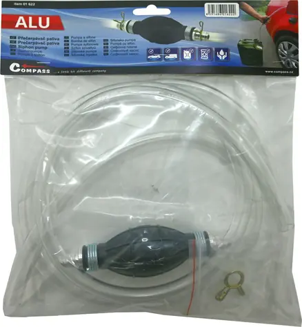 Compass ALU / Přečerpávač / Ruční / Voda, oleje, paliva / Hadice O12 mm