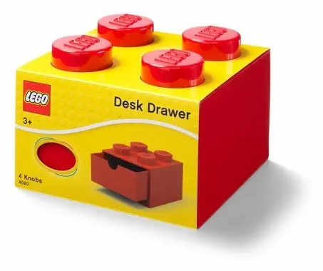 LEGO® Desk Drawer 4 červená / Úložný box / 250 x 180 x 250 mm