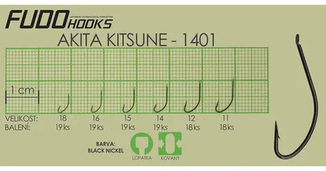 FUDO HOOKS Háček Kitsune vel. 16 / 19 ks