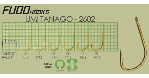 Fudo Hooks® Tanago / Háček / Velikost 11 / 16 ks