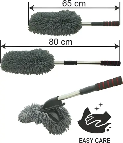 Compass mycí kartáč MICROFIBER MOP / Mycí kartáč / teleskopický / mikrovlákno / 65-80 cm