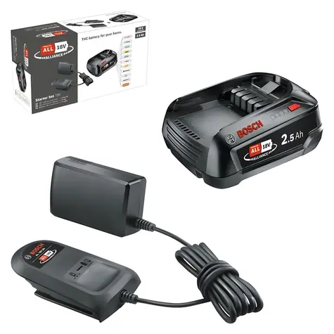 Bosch 1600A02625 černá / Startovací sada / PBA 18V 2.5 Ah + AL 18V-20 / POWER FOR ALL ALLIANCE