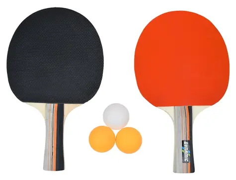 RULYT Set na stolní tenis 3ST-02 / 2x raketa / 3x míč / dřevo 7 mm / houba 1,8 mm