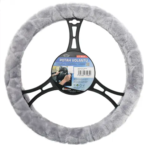 Compass Potah volantu SMOOTH šedý / Potah volantu / Pro volanty 37-39 cm