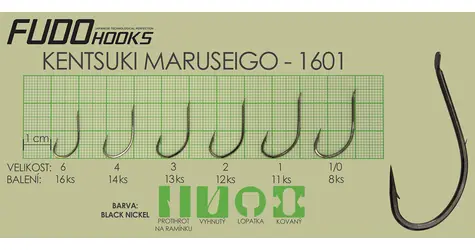 Fudo Hooks Maruseigo / Háček / velikost 6 / 16 ks