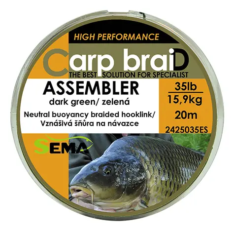 SEMA Pletená šňůra Assembler / 20 m / 25 lbs / 11,4 kg