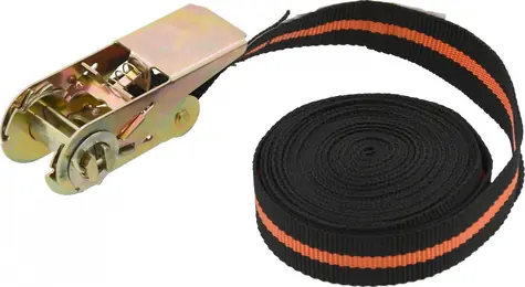 Compass Popruh s ráčnou TÜV/GS černo-oranžový / Upínací popruh / 125daN / 25 mm x 5 m