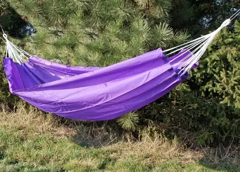 RULYT Houpací síť 200x145 cm fialová / Houpací síť / Nosnost 100 kg / 210T polyester