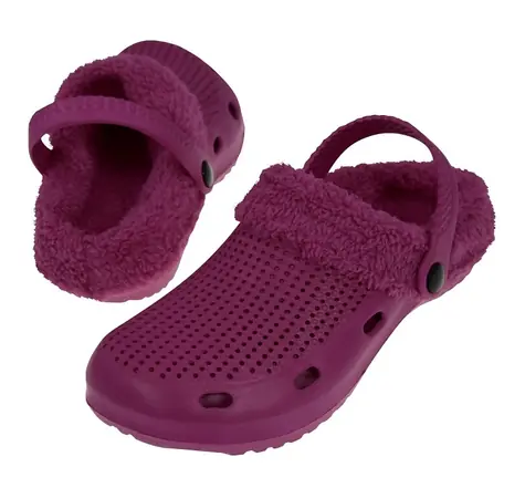 Rulyt LAGO FUR vel. 41 bordó / Obuv s kožíškem / unisex / pantofle i sandály / odepínací kožíšek