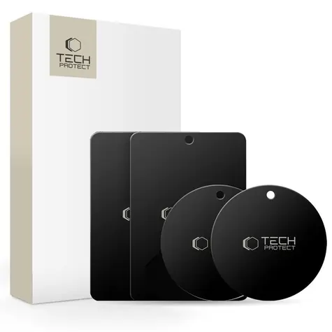 Tech-Protect MetalPlate černá / Magnetické plíšky pro autodržáky / 4 ks