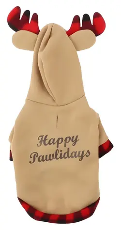 Huhubamboo Vánoční obleček hnědý S / Obleček pro psy / cca 25 cm
