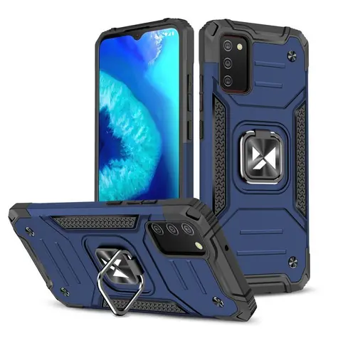 Wozinsky Ring Armor modrá / Kryt na mobil / hybridní / magnetický držák / Samsung Galaxy A03s