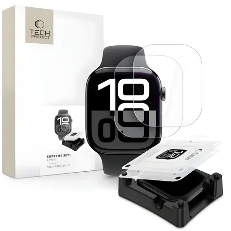 Tech-Protect Supreme Hydrogel Set transparentní / Ochranná fólie / Apple Watch 10 (46 mm) / 2 ks