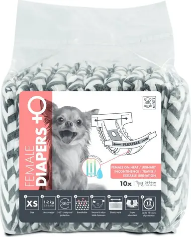M-PETS Pleny pro feny XS / Jednorázové / savé / 34x26 cm / 10 ks