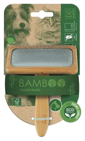 M-PETS Bamboo L / Kartáč na srst / Pro psy