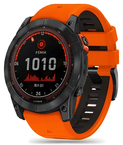 Tech-Protect IconBand Pro oranžovo-černá / Řemínek / Garmin Fenix 3 & 5X & 3HR & 5X Plus & 6X & 6X Pro & 7X
