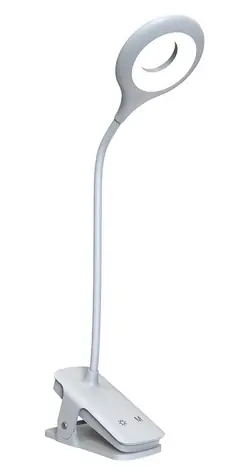 Wozinsky LED lampička na čtení s klipem bílá / LED lampička / klip / USB-C kabel