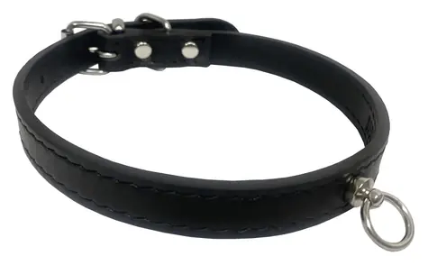 HUHUBAMBOO Obojek Exclusive černý L / 16 mm x 31-44 cm / Hovězí kůže