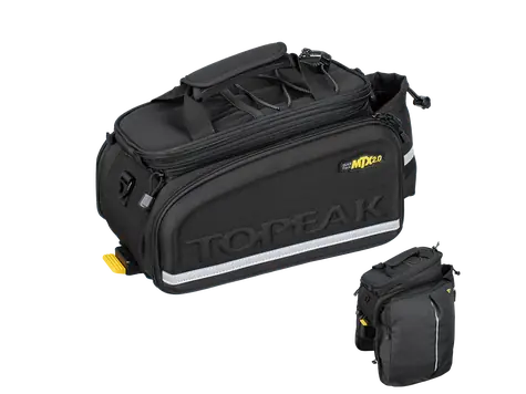 Topeak MTX Trunk Bag DXP černá / Brašna na nosič kola s bočnicemi / 19,4 l / QuickTrack MTX / 600D polyester