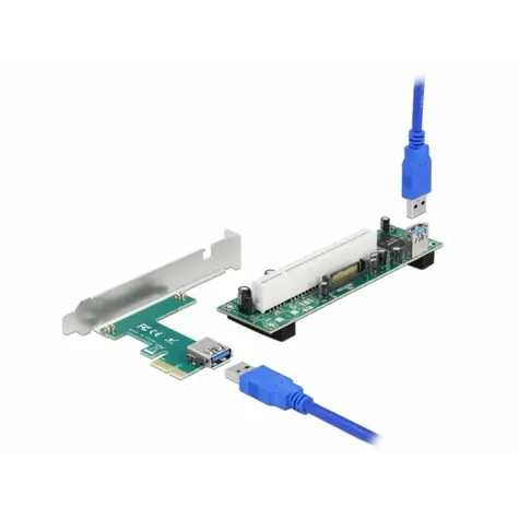 Delock Riser karta PCI Express x1 na PCI 32Bit / Riser karta / flexibilní kabel 60 cm