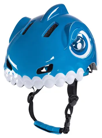 Wozinsky Dinosaurus S modrá / Dětská cyklistická helma / velikost S