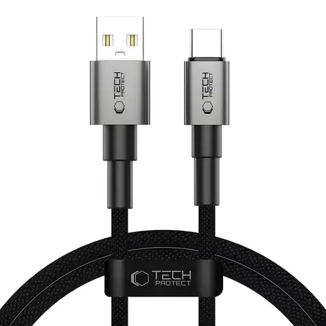 Tech-Protect UltraBoost DNA šedá / Kabel USB-A - USB-C / 15W/3A / 100 cm