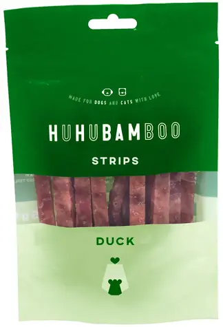HUHUBAMBOO Pamlsky kachní proužky / Pro psy / sušené / 75 g