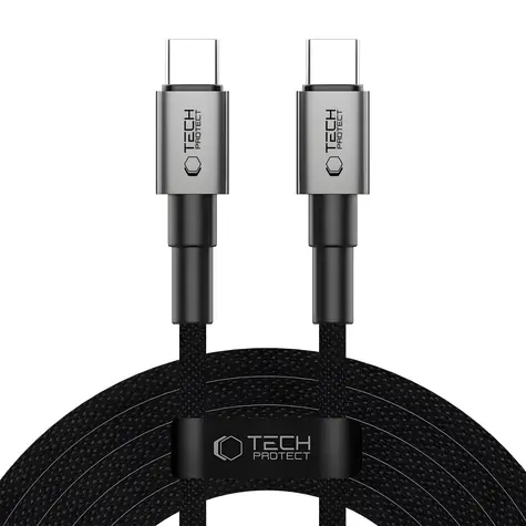 Tech-Protect UltraBoost DNA šedá / Kabel USB-C / PD 100W / 5A / 3 m