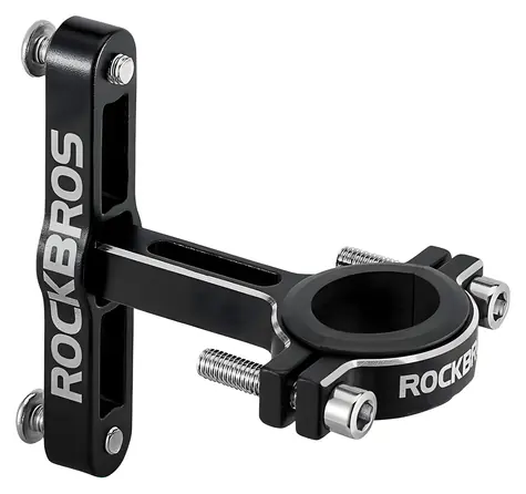Rockbros KS-416 černá / Adaptér košíku na láhev / Hliníkový / Nastavitelný