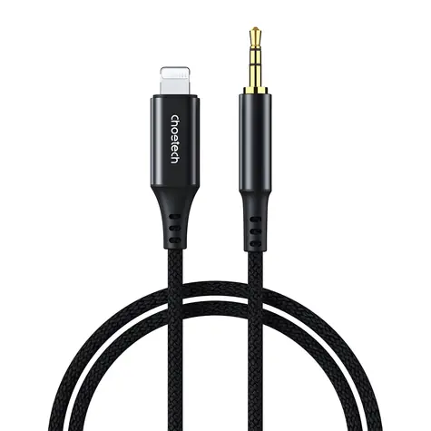 Choetech AUX007 Lightning (M) - Jack 3.5mm (M) 1 m černá / Audio kabel / propojovací