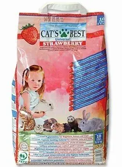 Cats Best Strawberry / Podestýlka / 10 l / dřevěné pelety / vůně jahody