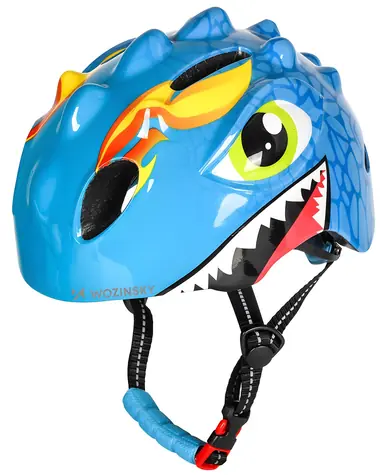 Wozinsky dětská cyklistická helma Dragon modrá / Helma / Velikost S / Odlehčená