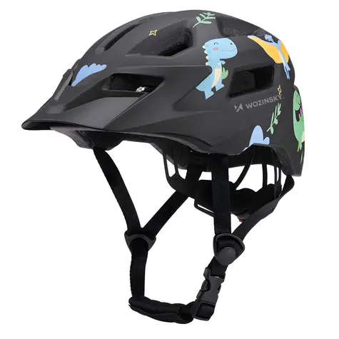 Wozinsky MTB černá S / Dětská cyklistická helma / snímatelný kšilt
