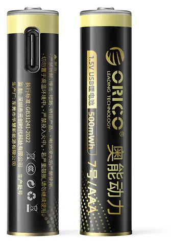 Orico Ener-G EG7C / Nabíjecí baterie AAA / lithiová / 1,5V / 500mWh / USB-C / 2 ks