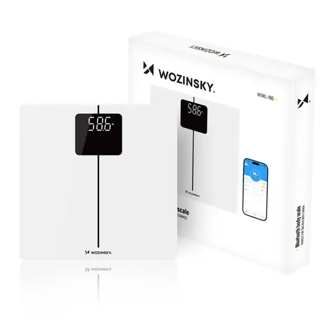 Wozinsky WIWL-180 bílá / Chytrá osobní váha / Bluetooth