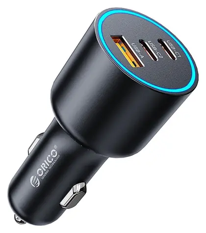 Orico HyperDrive 165W černá / Autonabíječka / USB-A / 2x USB-C