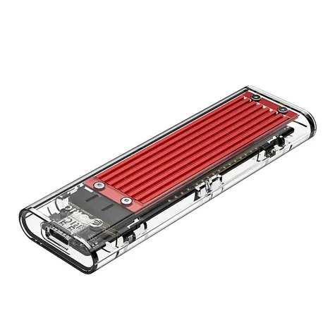 Orico TCM2-C3 červená / Box pro M.2 NVMe SSD / USB-C / 10 Gbit/s