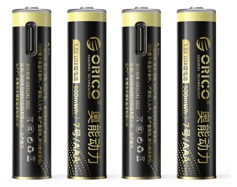 Orico Ener-G EG7C / Nabíjecí baterie AAA / lithiová / 1,5V / 500mWh / USB-C / 4ks