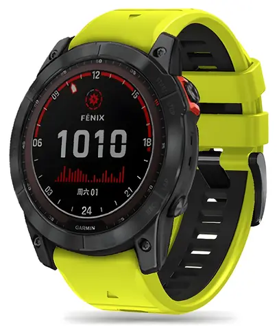 Tech-Protect IconBand Pro limetkovo-černá / Řemínek / Garmin Fenix 3 & 5X & 3HR & 5X Plus & 6X & 6X Pro & 7X