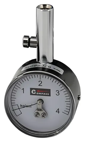 Compass PROFI / Měřič tlaku v pneumatikách / 0,3-4 Atm / kovové tělo