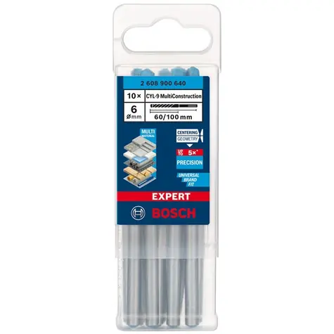 Bosch Expert CYL-9 MultiConstruction 6 mm / Vrták / Multifunkční / 10 ks / Pracovní délka 60 mm