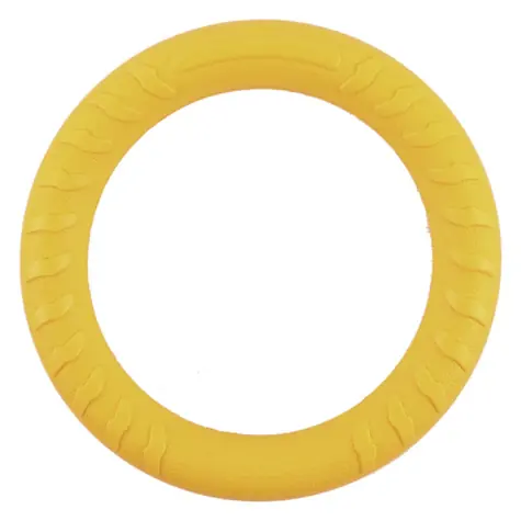 HUHUBAMBOO Kruh pro psy žlutá / Hračka pro psy / EVA / 19 cm