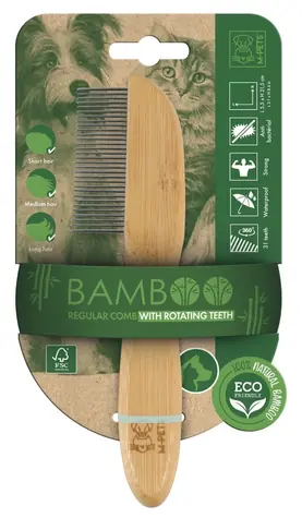 M-PETS Hřeben Bamboo 31 zubů / Péče o srst / Pro psy