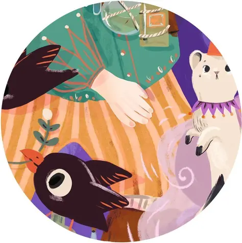 DJECO Podlahové obrysové puzzle Čaroděj Pio / 36 dílků / 100 cm