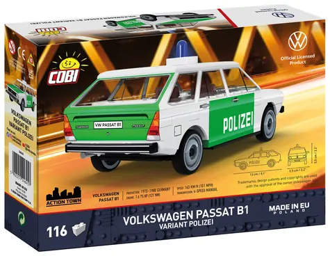 COBI 24645 Stavebnice Volkswagen Passat B1 Variant Policie / 1:35 / 116 dílků