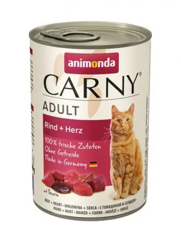 ANIMONDA Konzerva Carny Adult hovězí, srdce / Pro kočky / 400 g