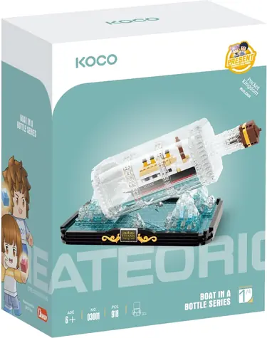 KOCO Stavebnice Boat in Bottle: Titanic mini / 918 dílků