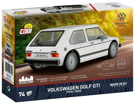 COBI Stavebnice 24662 Volkswagen Golf GTI 1976 bílá / 1:35 / 74 dílků / od 7 let