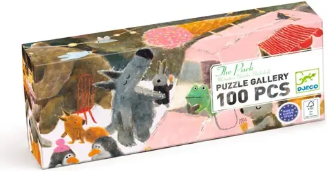 DJECO Panoramatické puzzle Park / 100 dílků / rozměr 97 x 33 cm