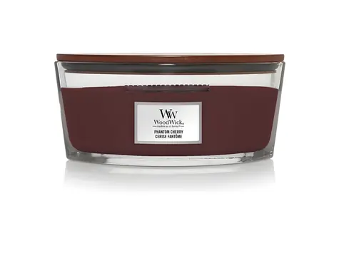 WoodWick Vonná svíčka Phantom Cherry / Loď / ovocné / 30-40 hod / 453 g